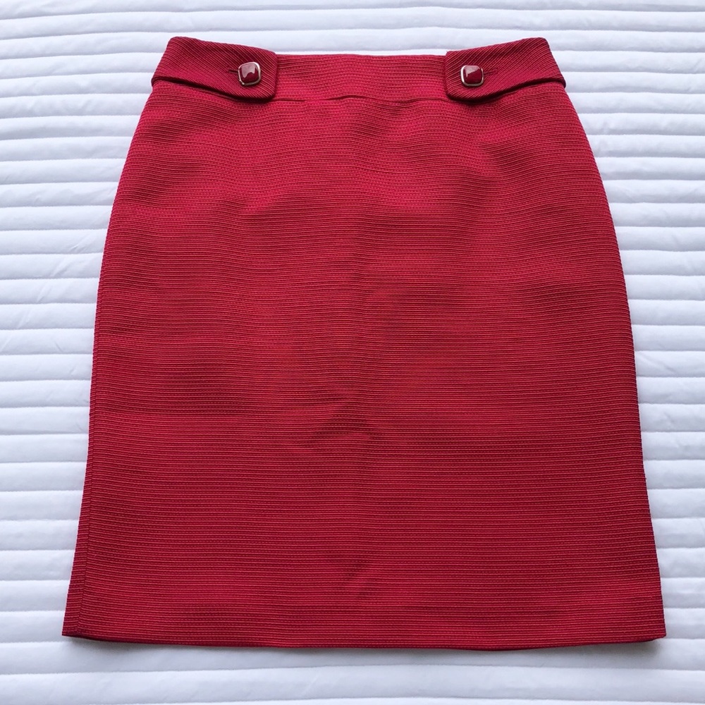 Beautiful ANTONIO MELANI Textured red pencil skirt